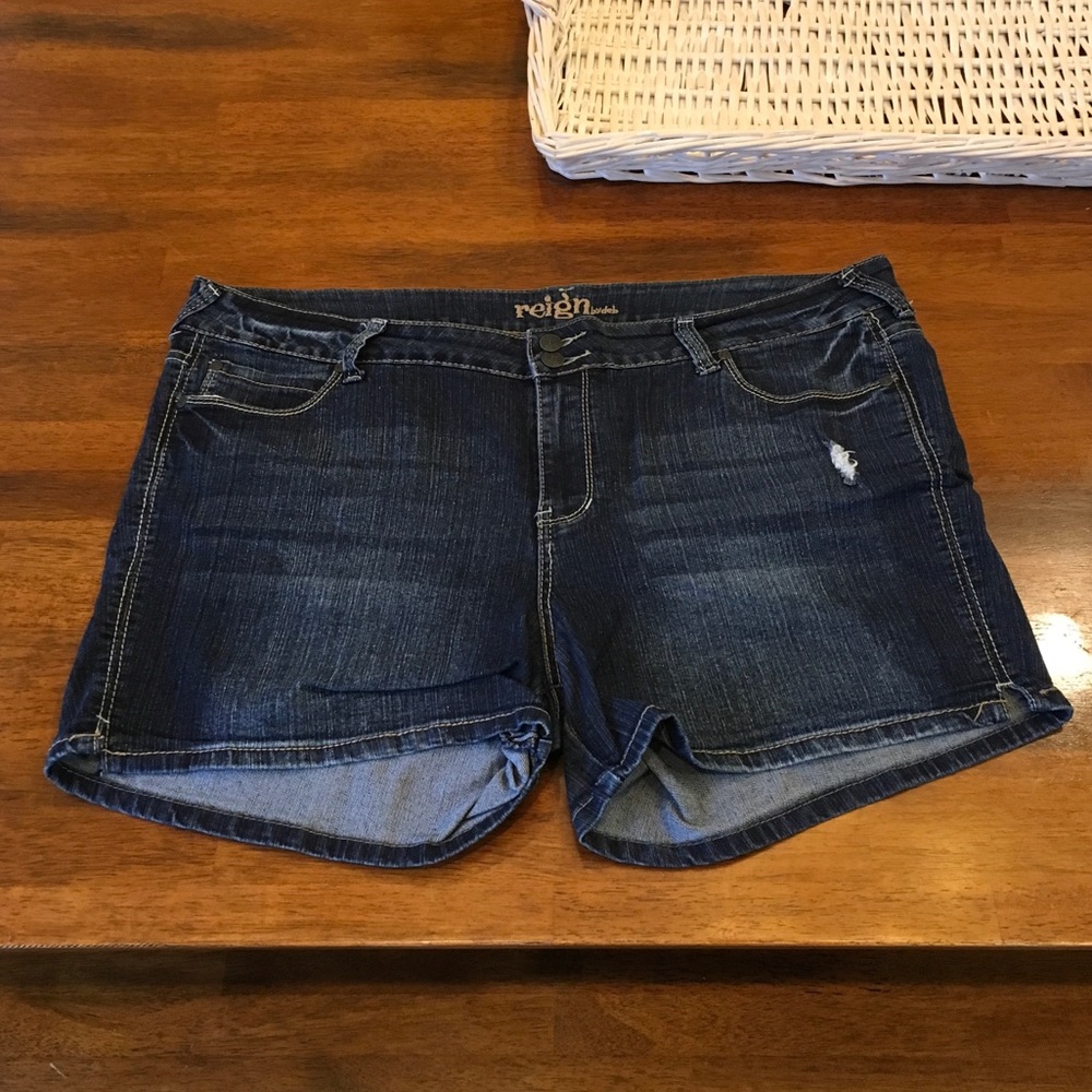 Reign by Deb Dark Jean Shorts